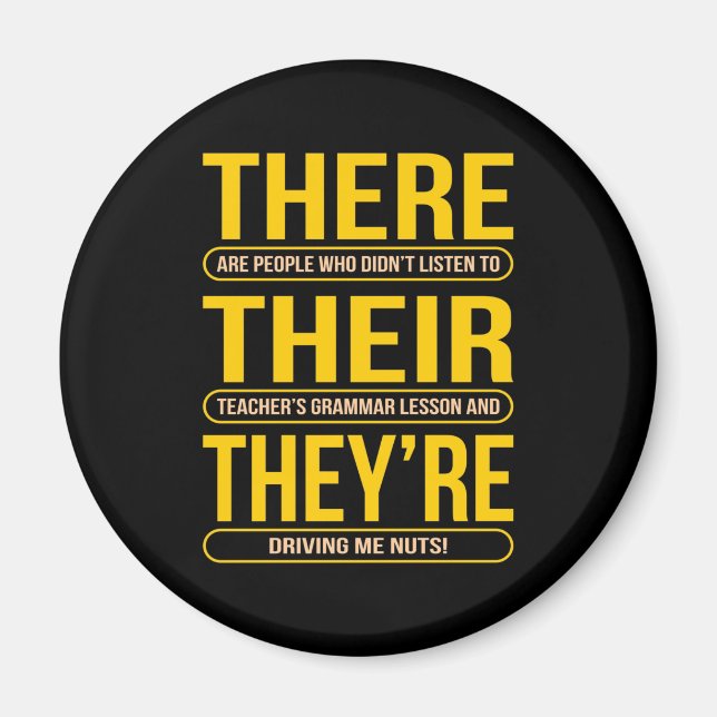 Imán Allí están los profesores de inglés (Frente)