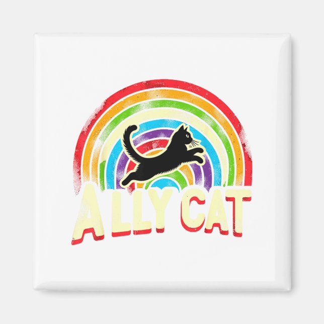 Imán Ally Cat Lgbt Pride Cat  (Frente)