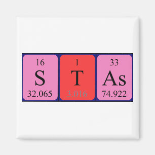 Imán Almacén de nombres de tabla periódicos de Stas
