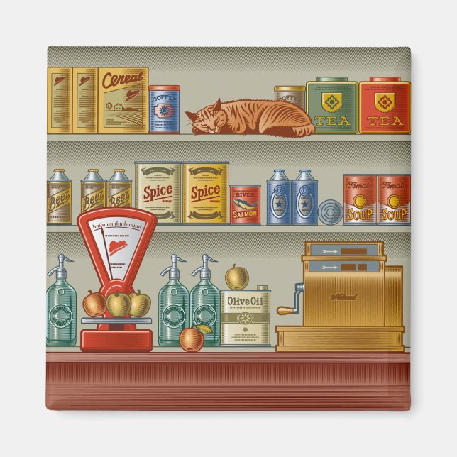 Imán Almacén retro (Frente)