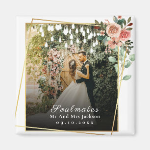 Imán Almas gemelas Te Amo Foto de boda San Valentín