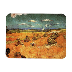 Imán Almiares de trigo con segador por Vincent van Gogh