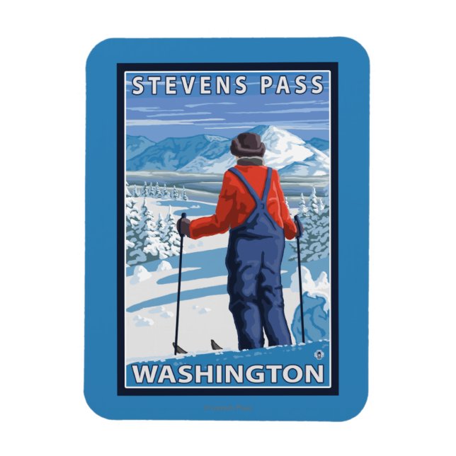 Imán Almirante de esquí - Paso Stevens, Washington (Vertical)
