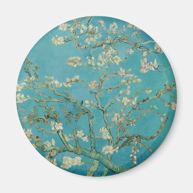 Imán Almond Blossom, Oil Painting, Vincent Van Gogh (Frente)