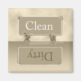 Imán Almond Tan Dirty Clean Dishlavavajillas Magnet