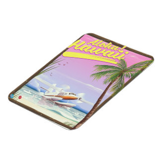 Imán ¡Aloha! Afiche de viaje al estilo de la época de H