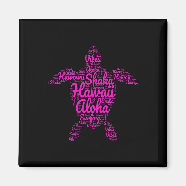 Imán Aloha amo Hawai tortugas marinas Shaka ambiente de (Frente)