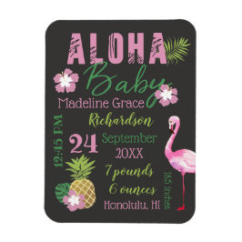 Imán Aloha Baby Pink & Green Tropical Baby Stats
