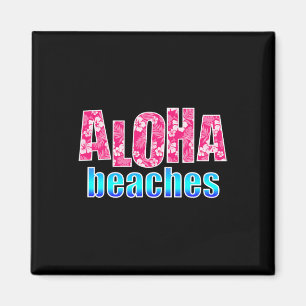 Imán Aloha Bebe Hibiscus Pink Flower Hawaii