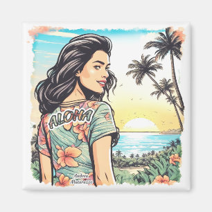 Imán Aloha Chica