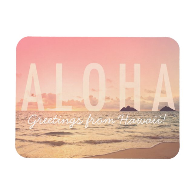 Imán Aloha de Hawaii Magnet (Horizontal)