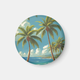 Imán Aloha de viajes hawaianos de estilo vintage desde 