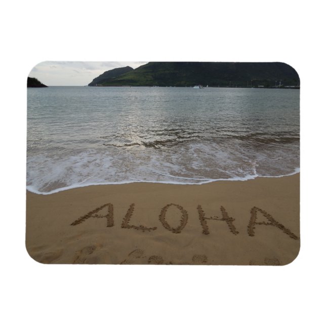 Imán Aloha en la playa de Kauai (Horizontal)