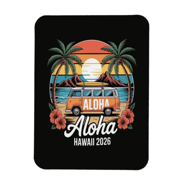 Imán Aloha Hawái 2026 (Vertical)