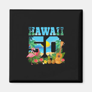 Imán Aloha Hawái cumpleaños 50 Hawái Tropical Hawaiano