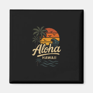 Imán Aloha Hawái Playa Verano Surf 70s Retro 