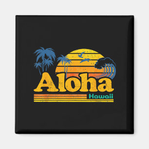 Imán Aloha hawaii - vacaciones de verano retro en la pl