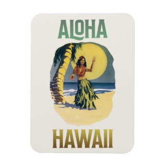 Imán Aloha Hawaii Vintage Hula Chica