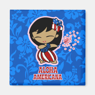 Imán Aloha Honeys Firecracker Hula Chica Magnets