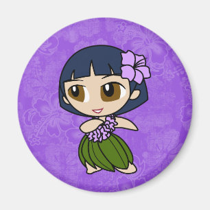 Imán Aloha Honeys Hula Chica Hibiscus Magnets