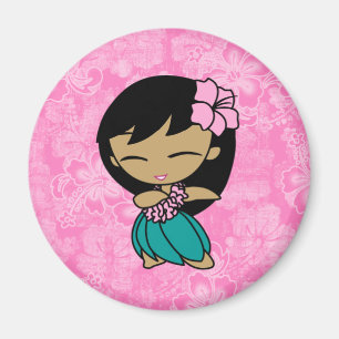 Imán Aloha Honeys Hula Chica Hibiscus Magnets