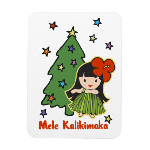 Imán Aloha Honeys Navidades Hawaiian Hula Chica