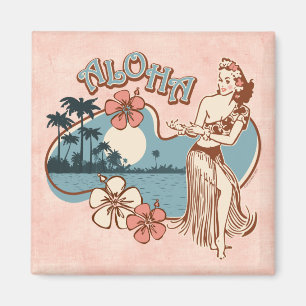 Imán Aloha Hula Chica Magnet
