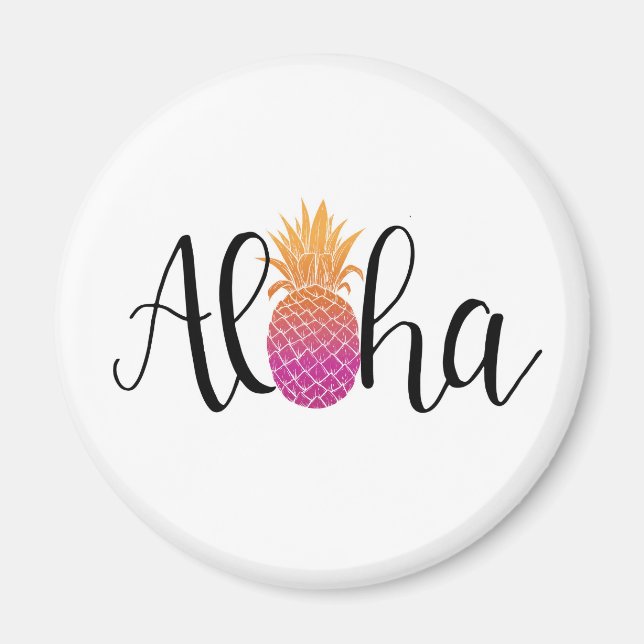Imán Aloha Pineapple Magnet (Frente)