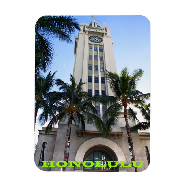Imán Aloha Tower Magnet :: Honolulu, O'ahu, Hawai'i (Vertical)