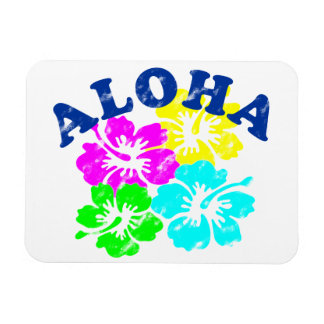 Imán Aloha Vintage Magnet | Flores de Hawai coloridas