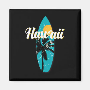 Imán Aloha Vintage Retro Surfboard Beach