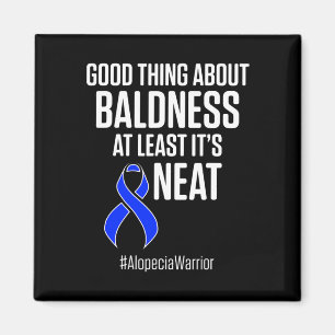 Imán Alopecia Conciencia Pérdida de pelo Guerrero Baldn