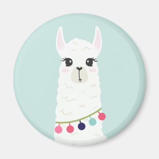 Imán Alpaca blanca Adorable