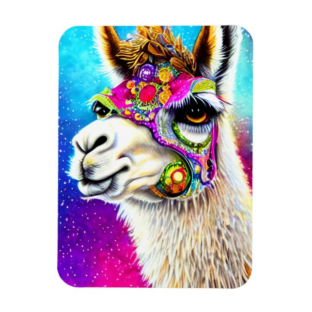 Imán Alpaca cósmica (Vertical)