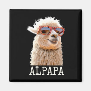 Imán Alpaca Papa Alpapa Lama Daddy Cute Alpaca Dad Fath