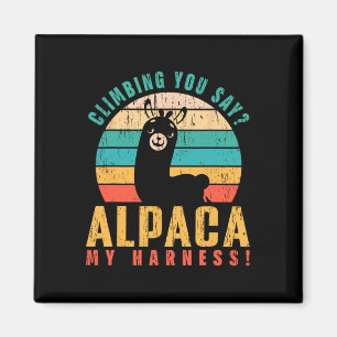 Imán ¡Alpaca Subiendo Dices Mi Arnés! Roca Divertida Cl