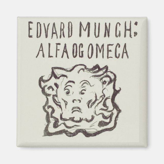 Imán Alpha y Omega: Página de título de Edvard Munch (Frente)