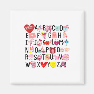 Imán Alphabet Abc I Love You T Shirt Día de San Valentí