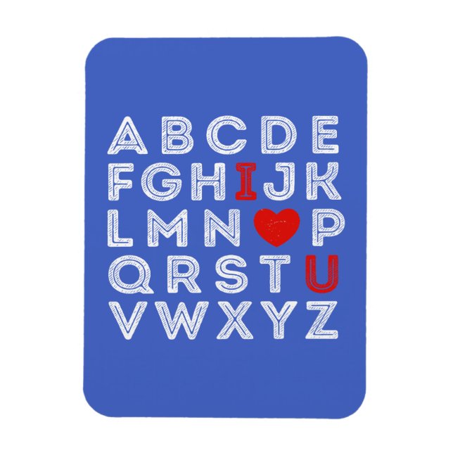 Imán Alphabet ABC te amo (Vertical)
