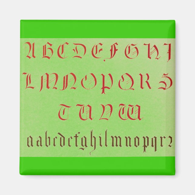 Imán Alphabet Magnet (Frente)