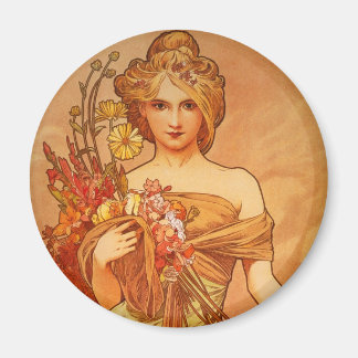 Imán Alphonse (Alfons) Mucha Bouquet