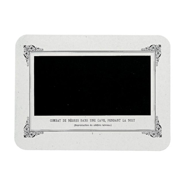 Imán Alphonse Allais, April Fools, Black, Abstract Art (Horizontal)
