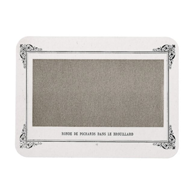 Imán Alphonse Allais, April Fools, Gray, Abstrasse Art (Horizontal)