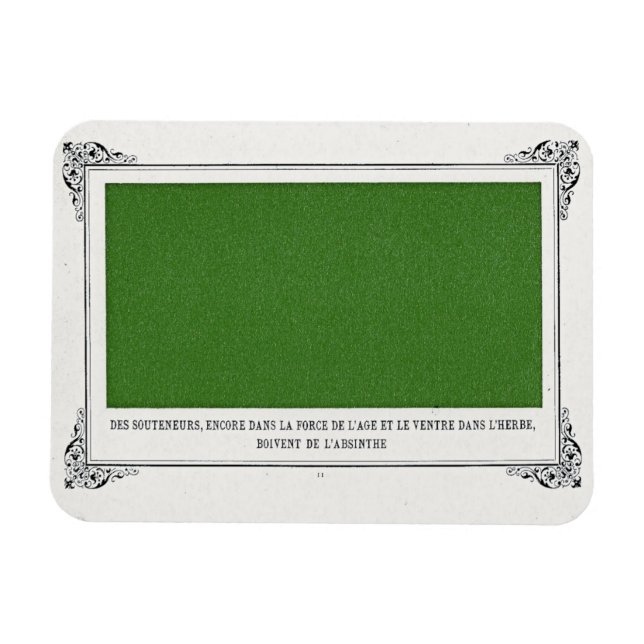 Imán Alphonse Allais, April Fools, Green, Abstrasse Art (Horizontal)