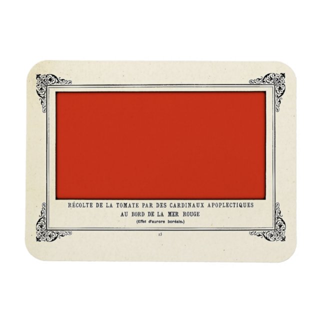 Imán Alphonse Allais, April Fools, Red, Abstract Art (Horizontal)