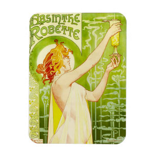 Imán Alphonse Mucha Absinthe Robette Magnet
