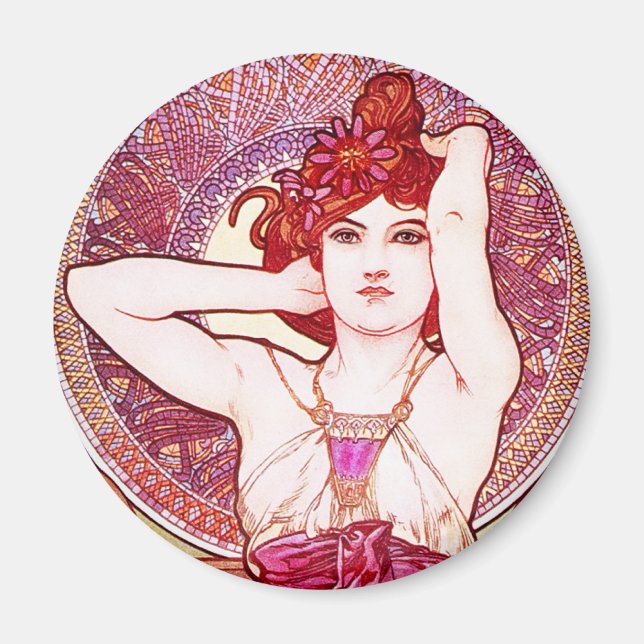 Imán Alphonse Mucha Amethyst Magnet (Frente)