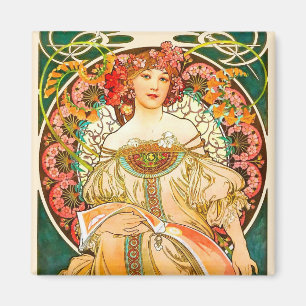 Imán Alphonse Mucha Art Nouveau Daydream