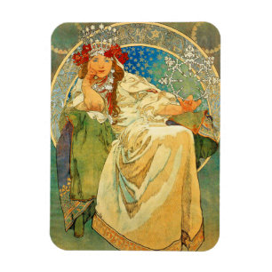 Imán Alphonse Mucha Art Nouveau Princess Hyacinth