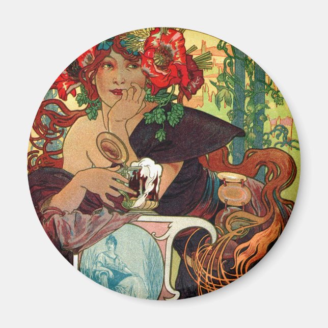 Imán Alphonse Mucha Bieres De La Meuse (Frente)